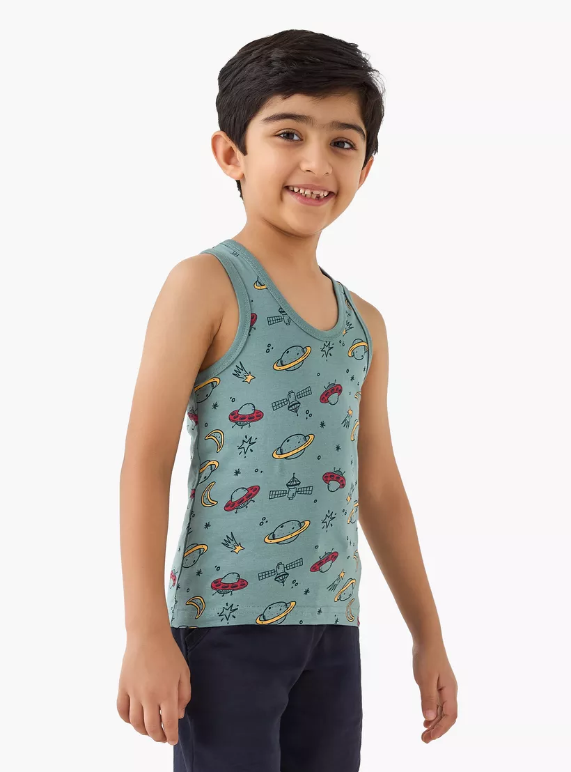 Juniors Space Print Vest - Set of 3-3