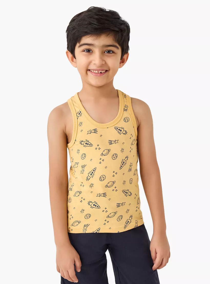 Juniors Space Print Vest - Set of 3-4