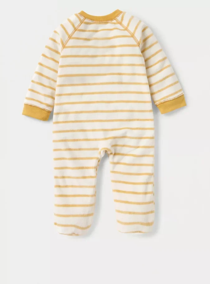 Juniors Striped Closed Feet Sleepsuit with Long Sleeves-2