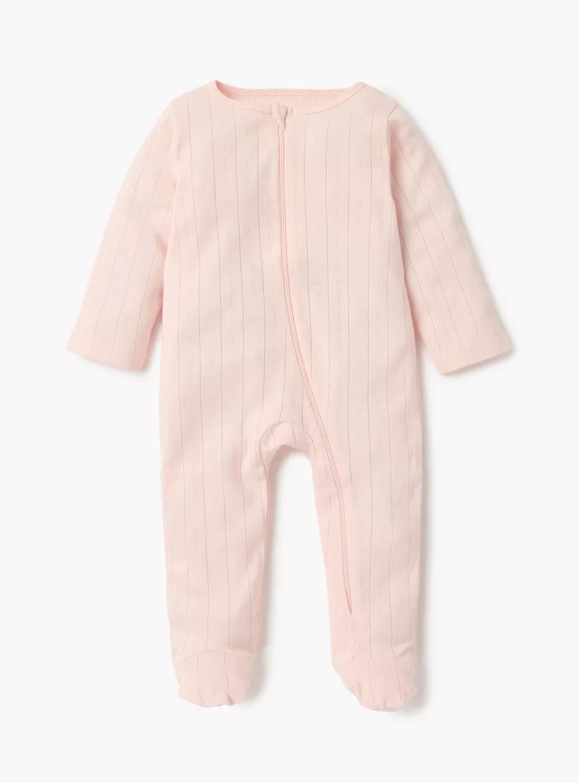 Juniors Striped Closed Feet Sleepsuit with Long Sleeves - Set of 7-2