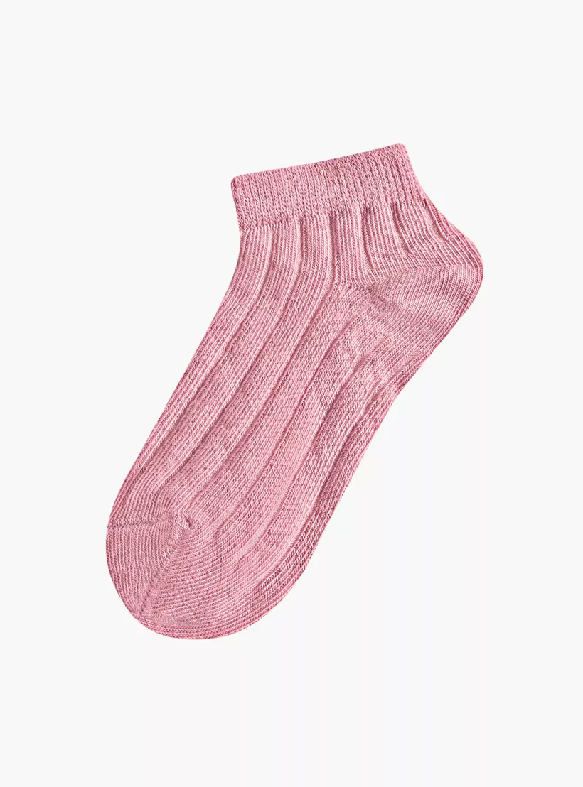 Juniors Textured Ankle Length Socks - Set of 4-2