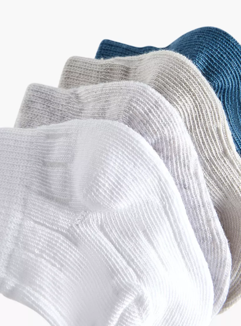 Juniors Textured Ankle Length Socks - Set of 4-3