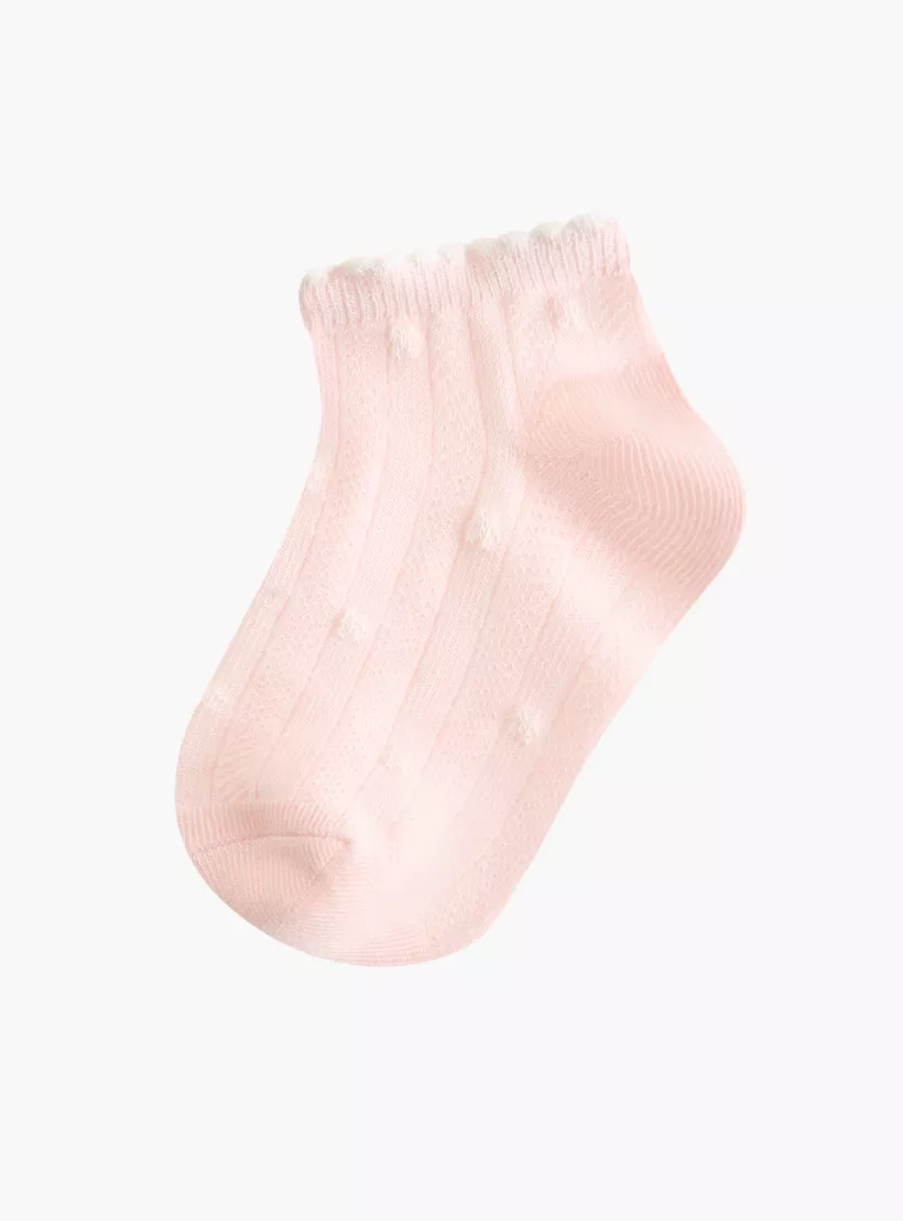Juniors Textured Ankle Length Socks - Set of 7 -2