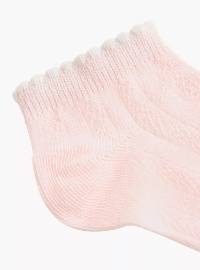 Juniors Textured Ankle Length Socks - Set of 7 -3