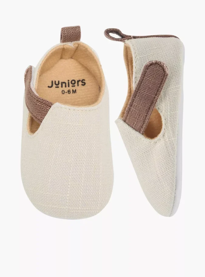 Juniors Textured Booties with Hook and Loop Closure -1