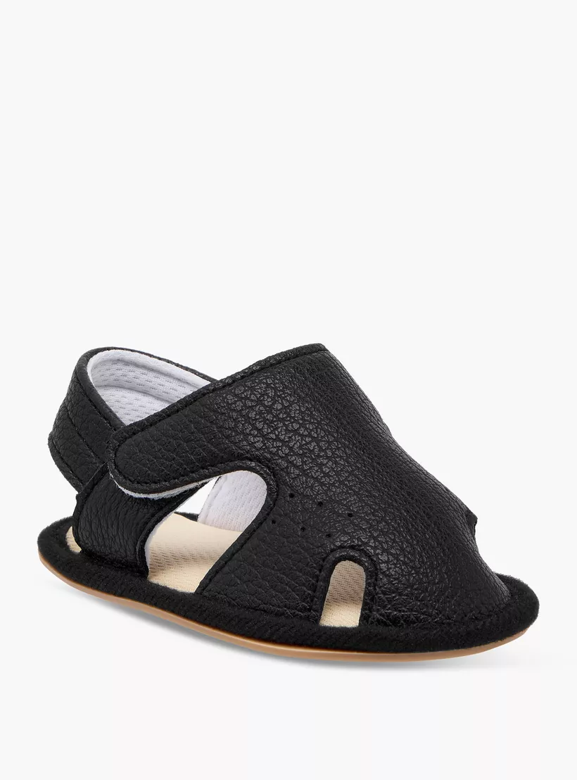 Juniors Textured Booties with Hook and Loop Closure-2