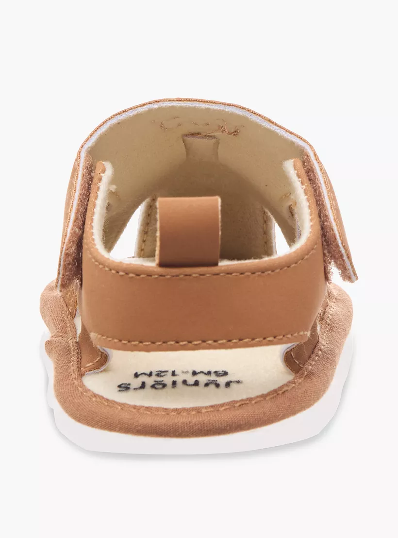 Juniors Textured Booties with Hook and Loop Closure -4