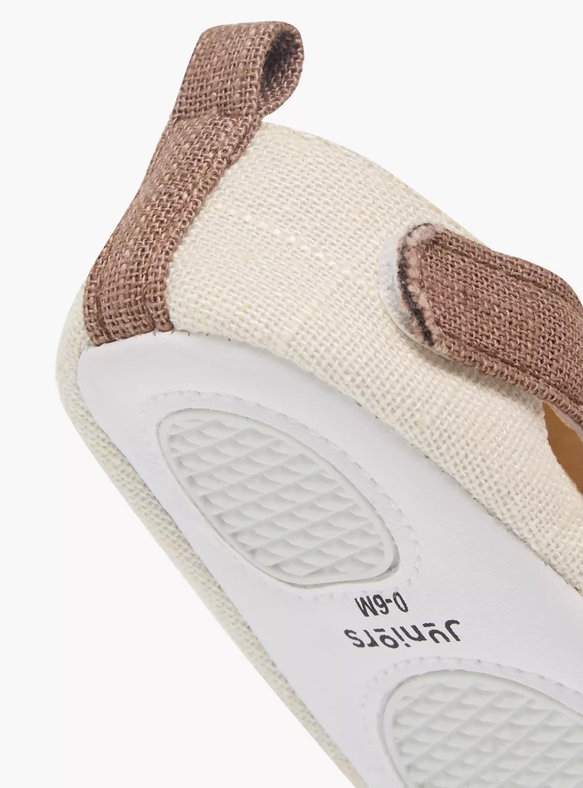 Juniors Textured Booties with Hook and Loop Closure -4