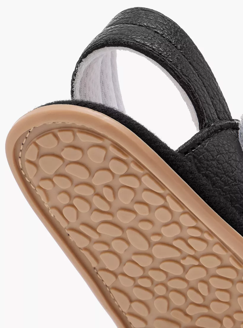 Juniors Textured Booties with Hook and Loop Closure-4
