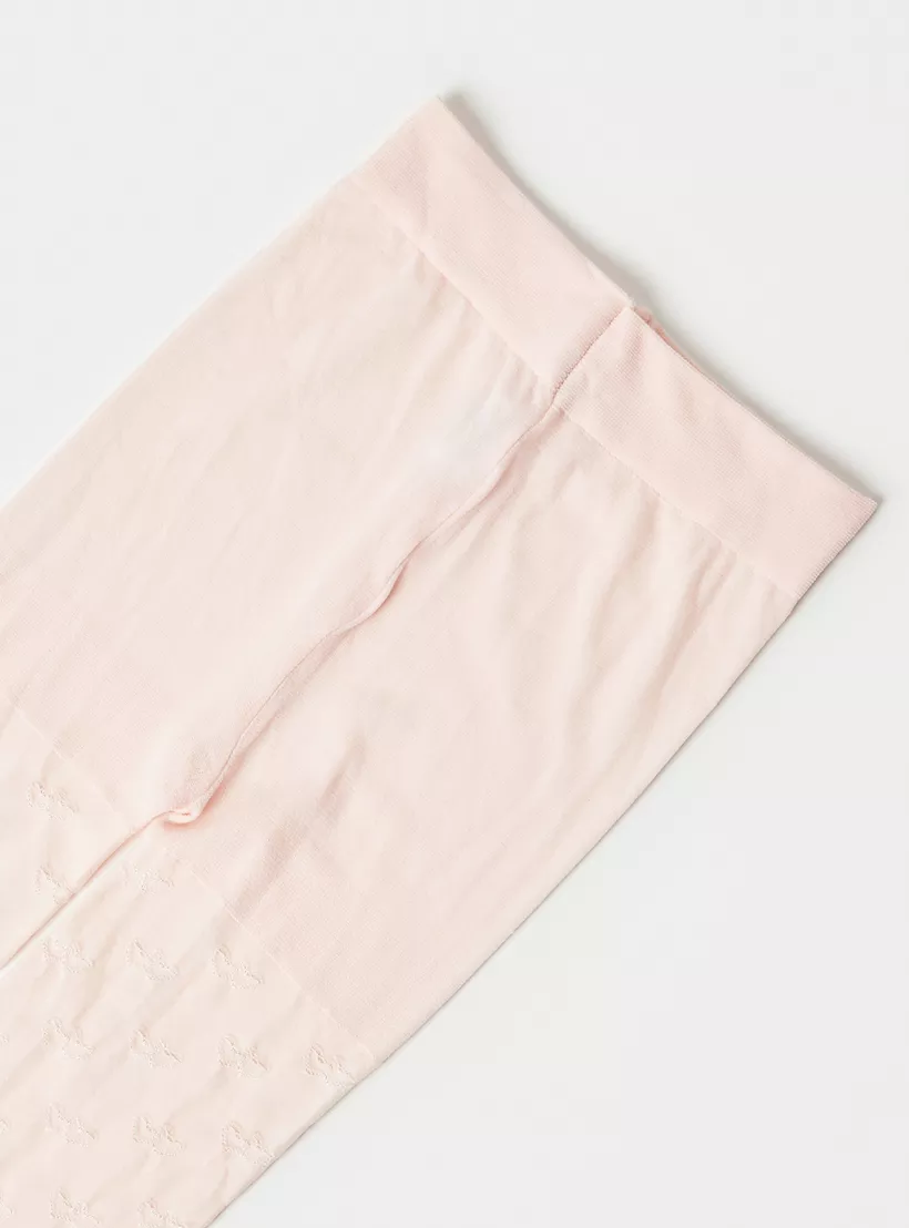 Juniors Textured Jacquard Tights-2