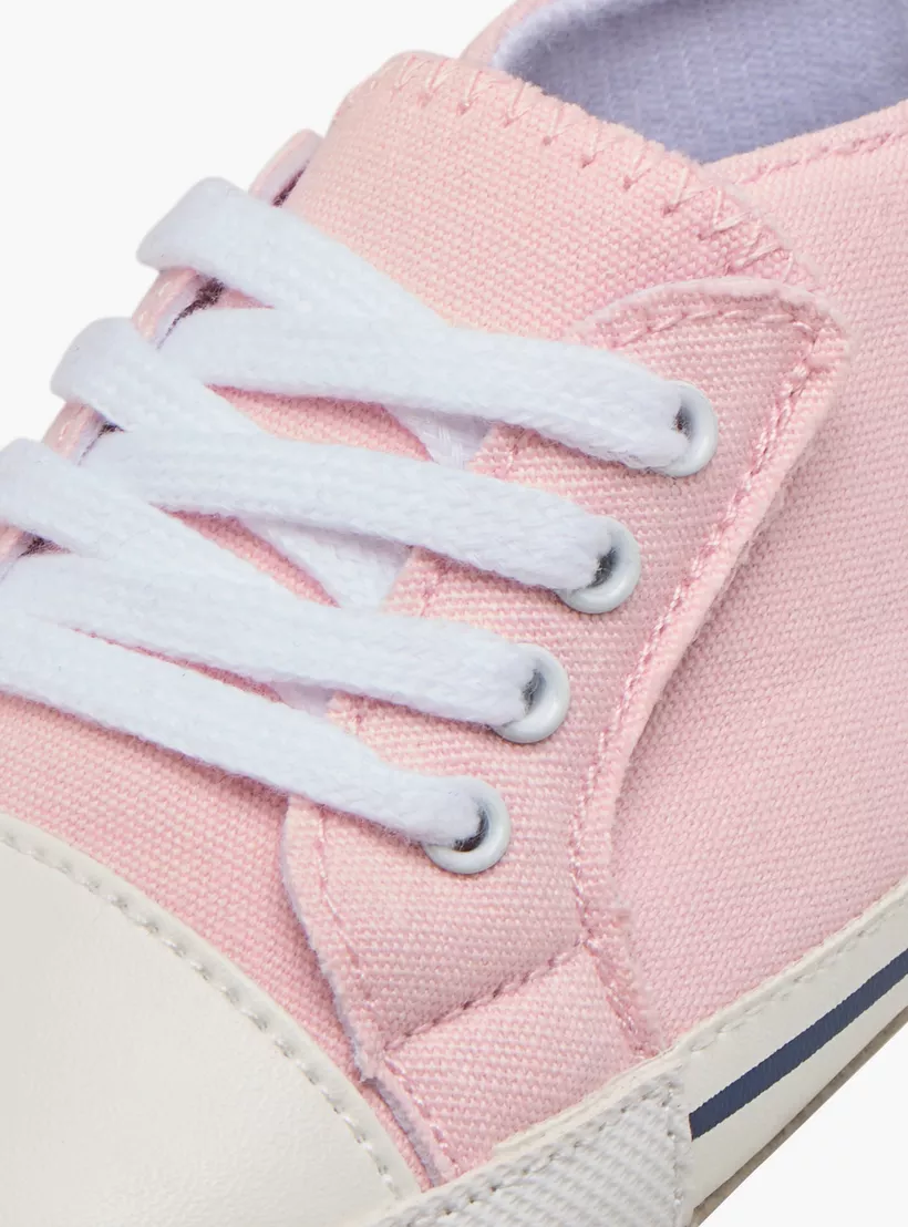 Juniors Textured Lace-Up Booties with Star Detail-3