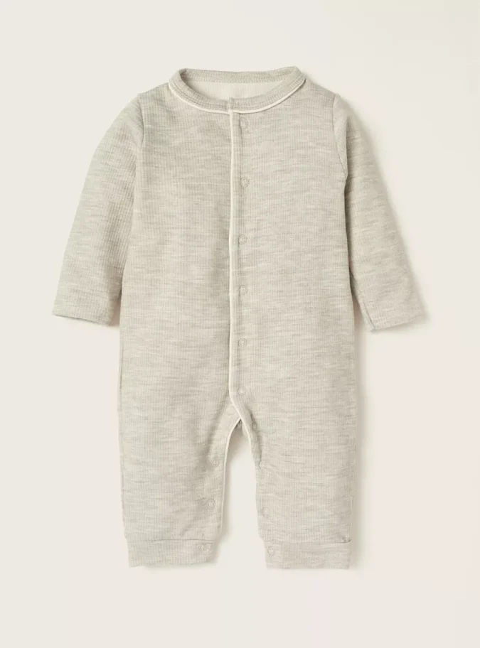 Juniors Textured Sleepsuit with Long Sleeves-1