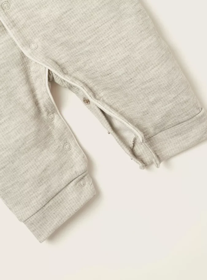 Juniors Textured Sleepsuit with Long Sleeves-3