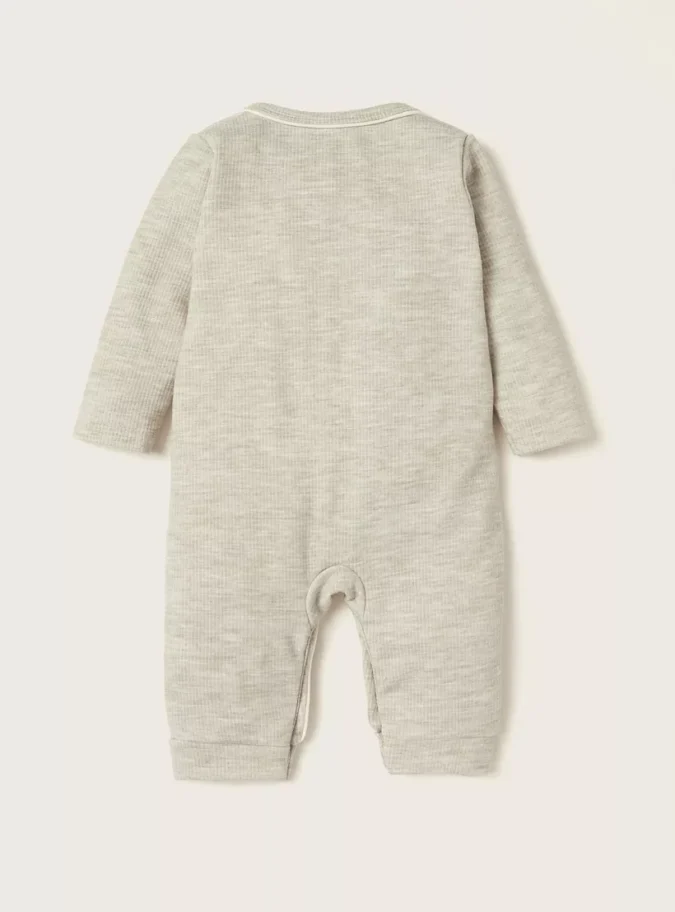 Juniors Textured Sleepsuit with Long Sleeves-4