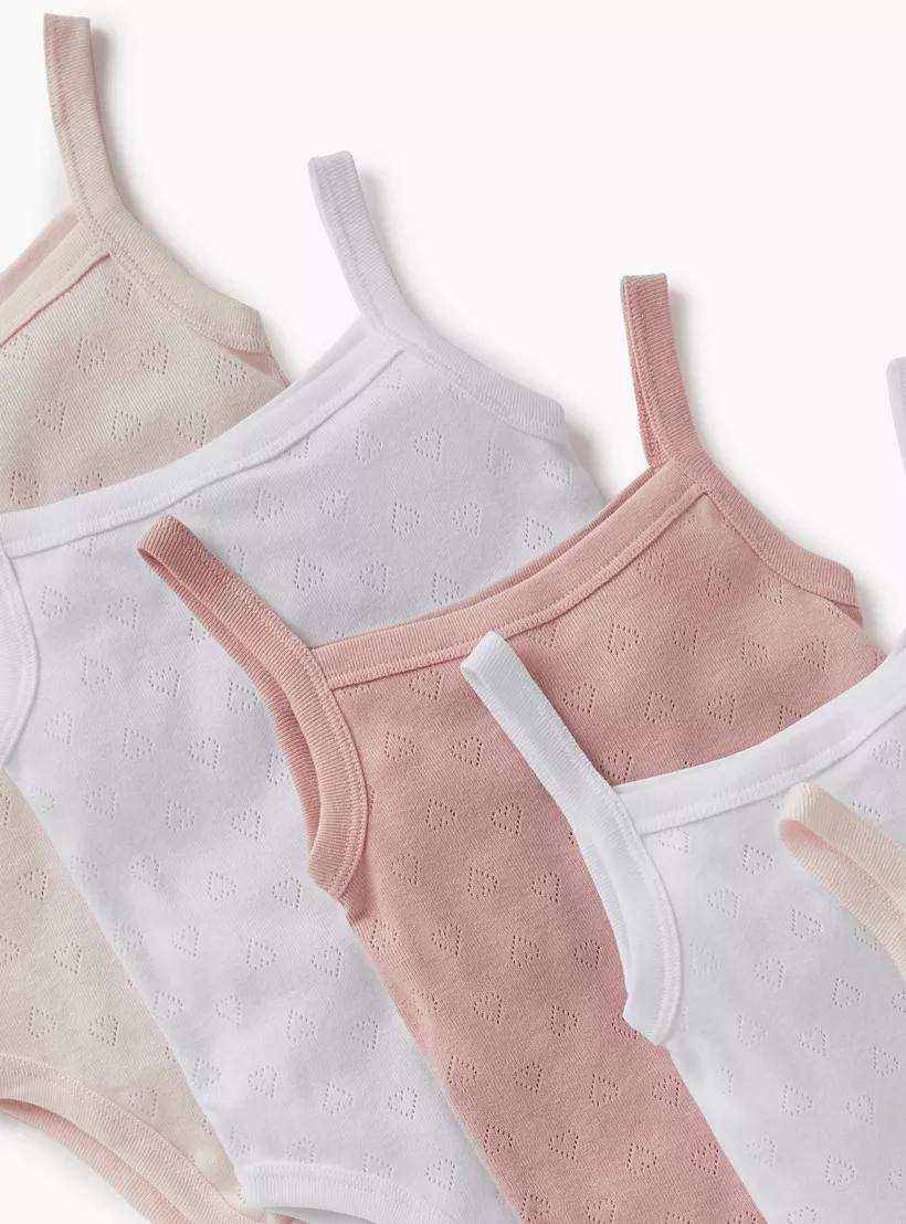 Juniors Textured Sleeveless Bodysuit - Set of 5-3