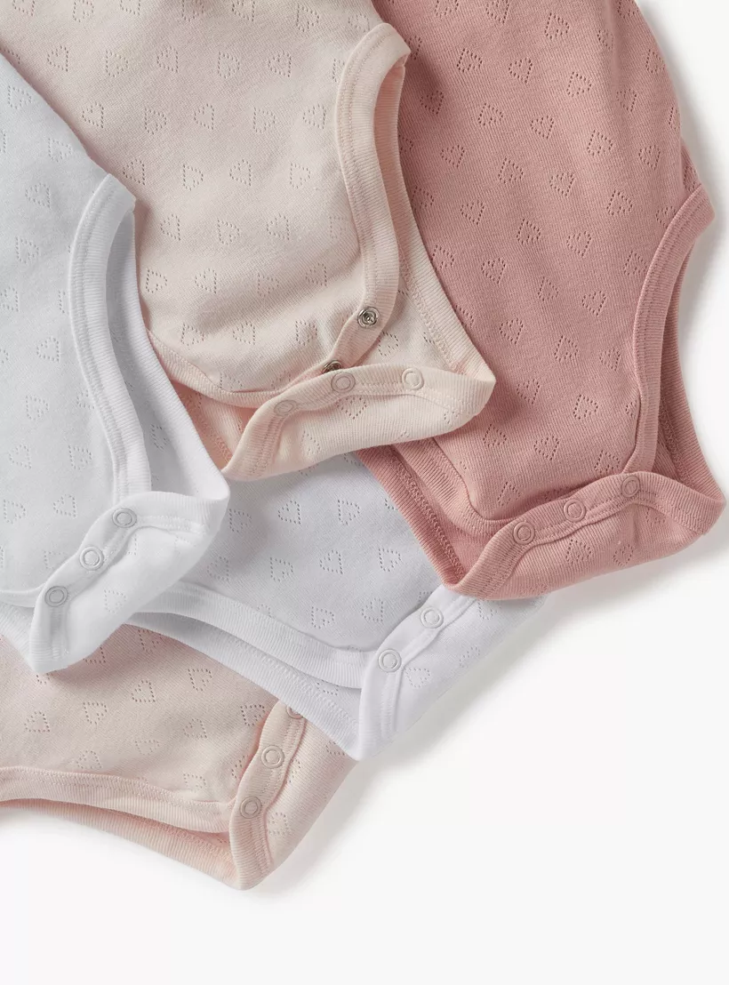 Juniors Textured Sleeveless Bodysuit - Set of 5-4