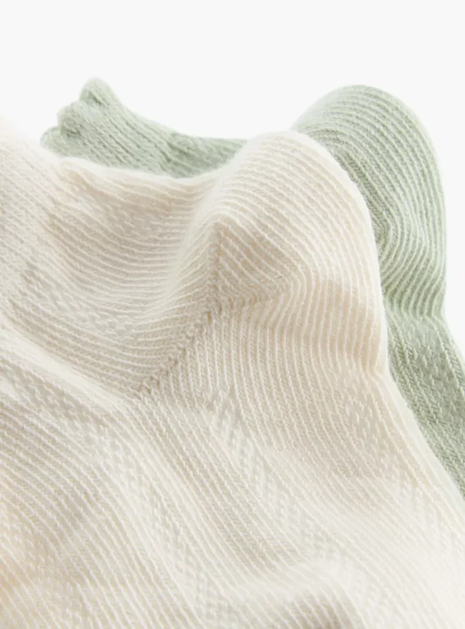 Juniors Textured Socks with Scalloped Hem - Set of 2-4