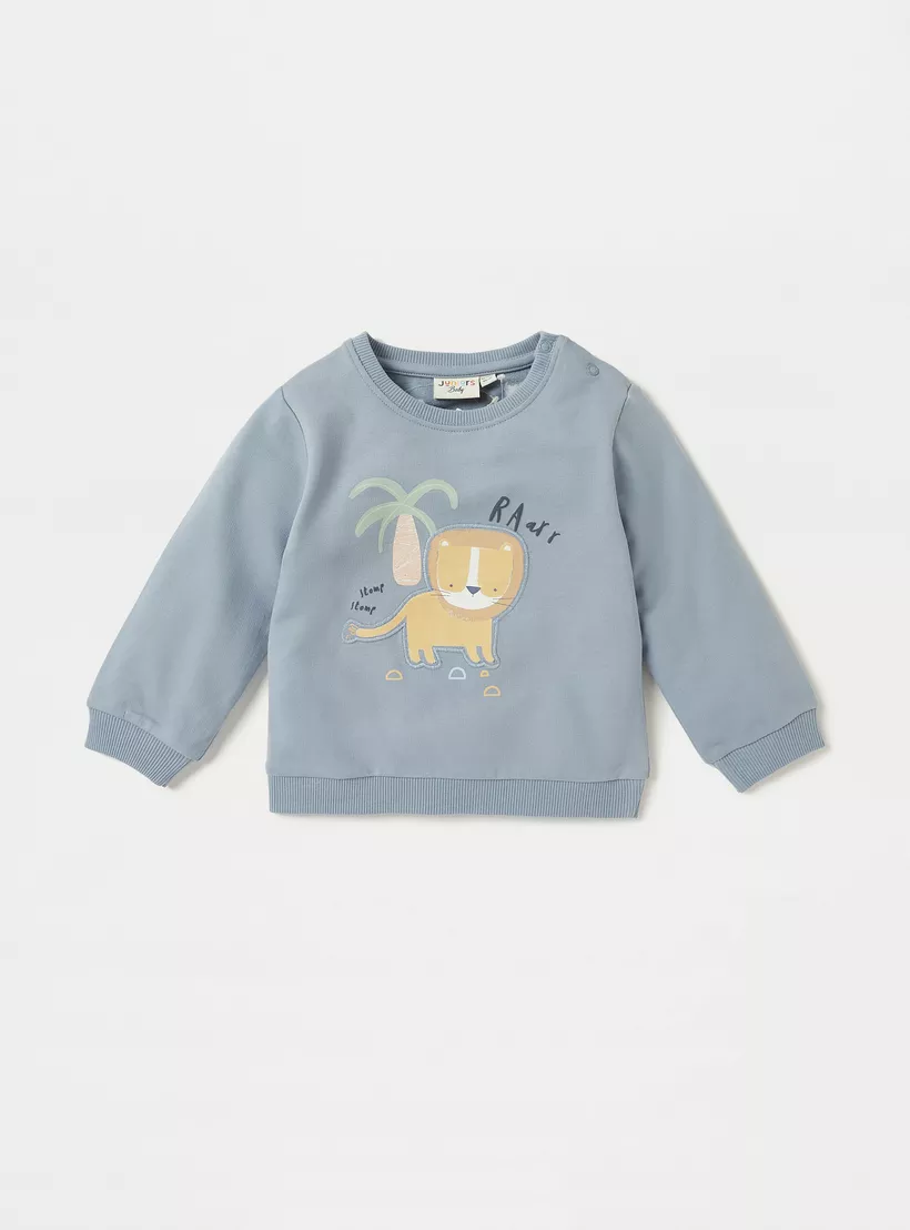 Juniors Tiger Print Sweatshirt and Jog Set-2