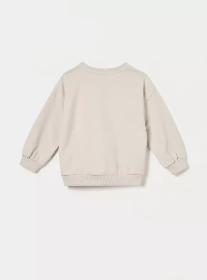 Juniors Vehicle Print Pullover with Crew Neck and Long Sleeves-2