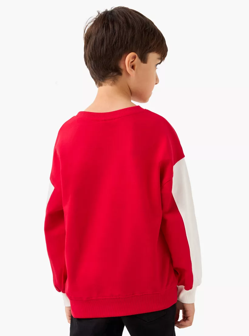Kappa Colourblock Crew Neck Sweatshirt with Long Sleeves-3