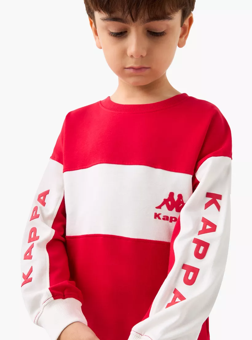 Kappa Colourblock Crew Neck Sweatshirt with Long Sleeves-4