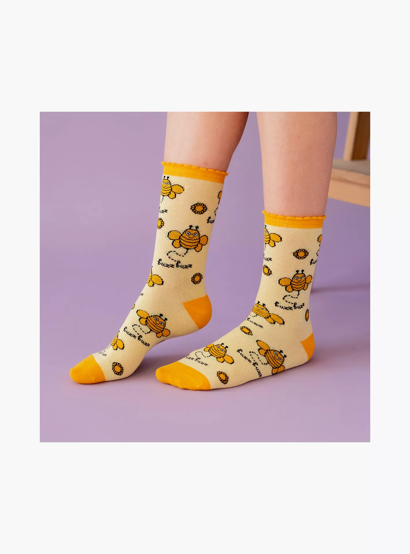 Milk&Moo 4-Pairs Buzzy Bee and Chancin Mother Socks-4