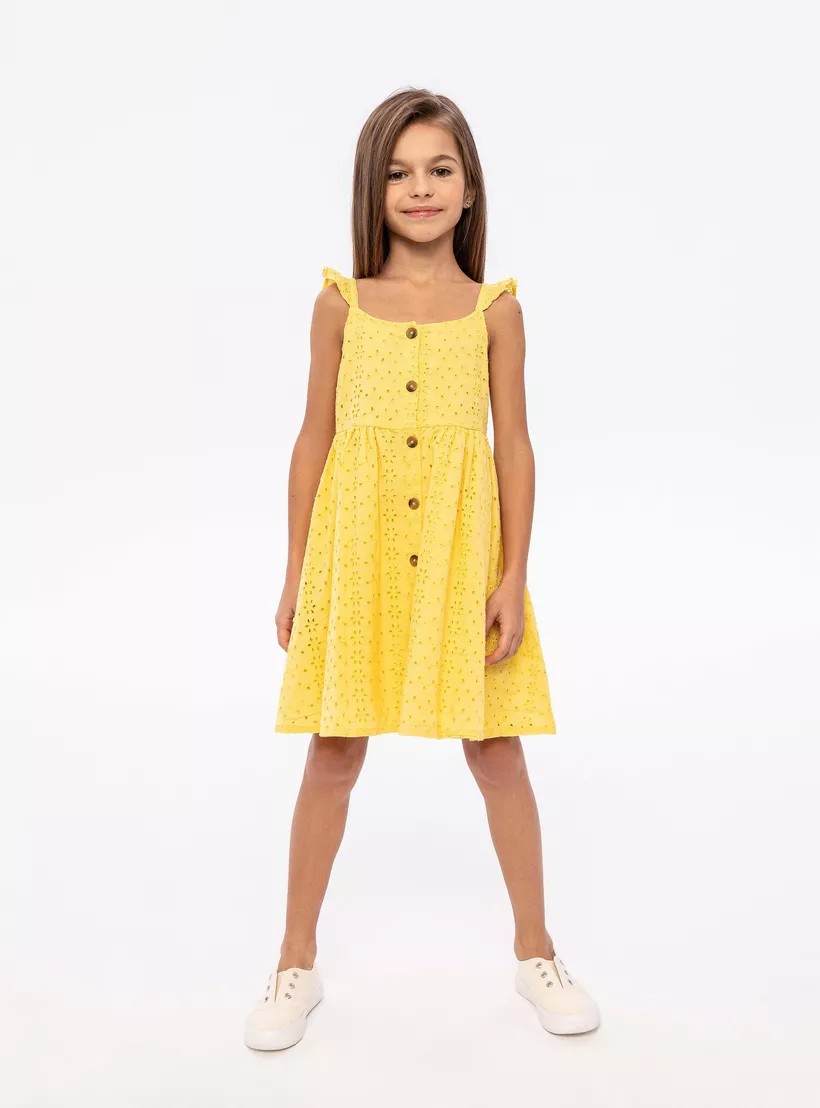 Minoti Embroidered Cap Sleeves Dress-3