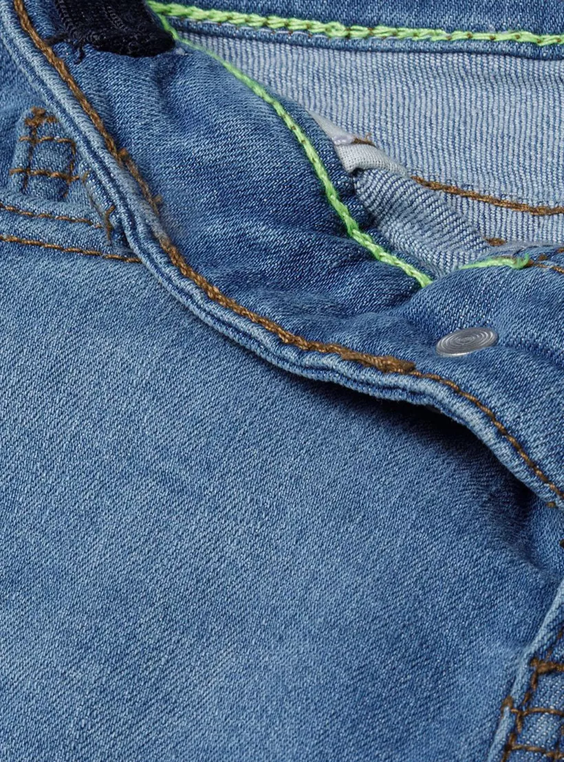 Minoti Solid Regular Fit Denim Jeans-3