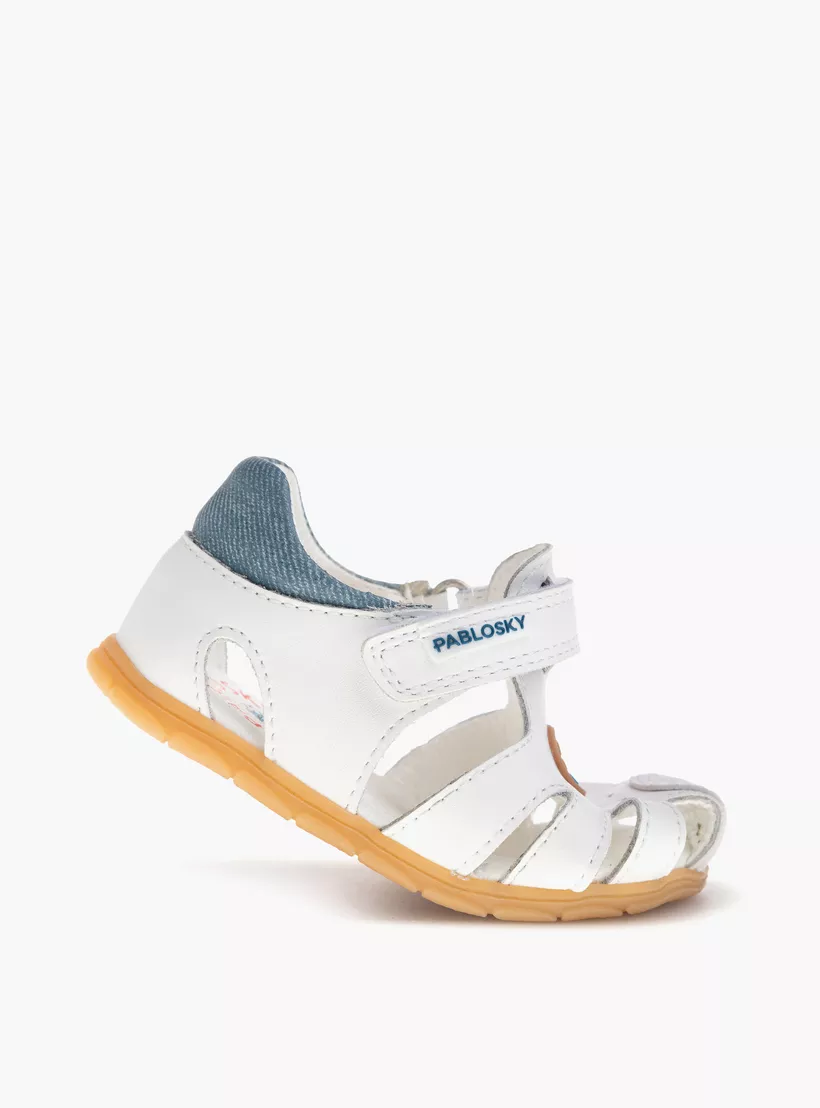 Pablosky Boys' Strap Sandals with Hook and Loop Closure-4