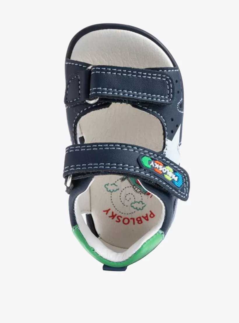 Pablosky Boys' Textured Floaters with Hook and Loop Closure-3