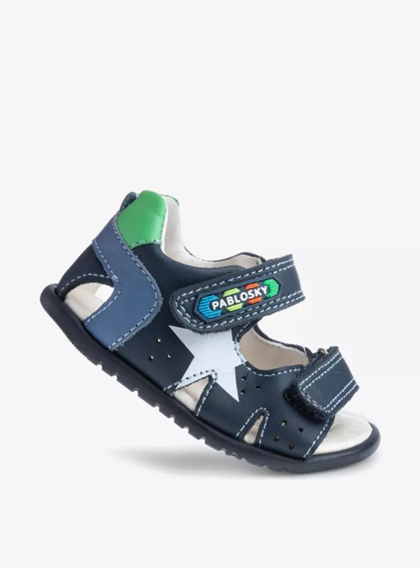 Pablosky Boys' Textured Floaters with Hook and Loop Closure-4