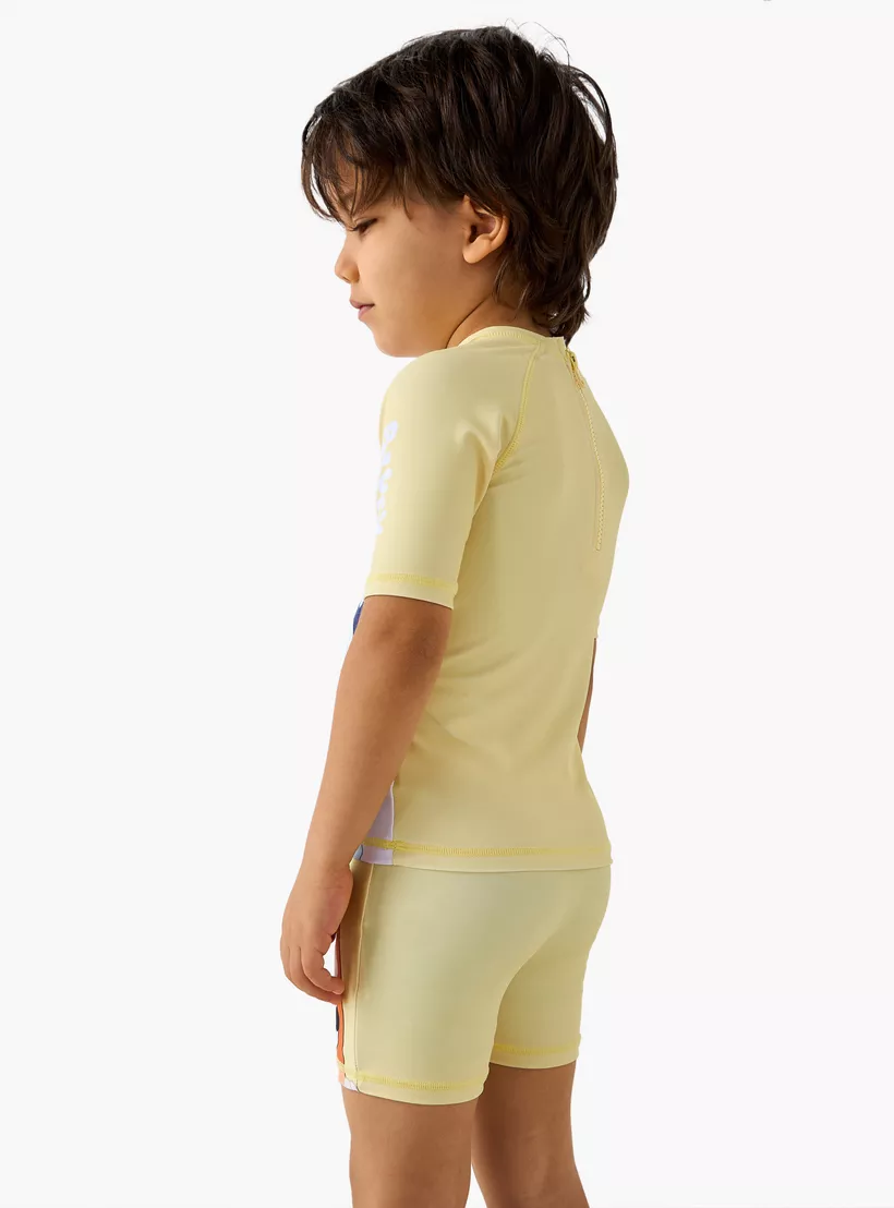 Printed Swim T-shirt and Shorts Set-4