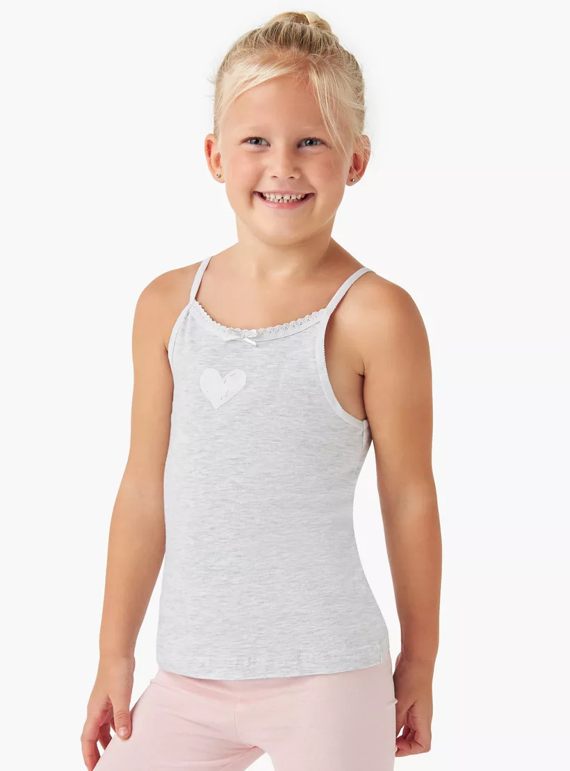 Printed Vest with Bow Accent - Set of 3-3