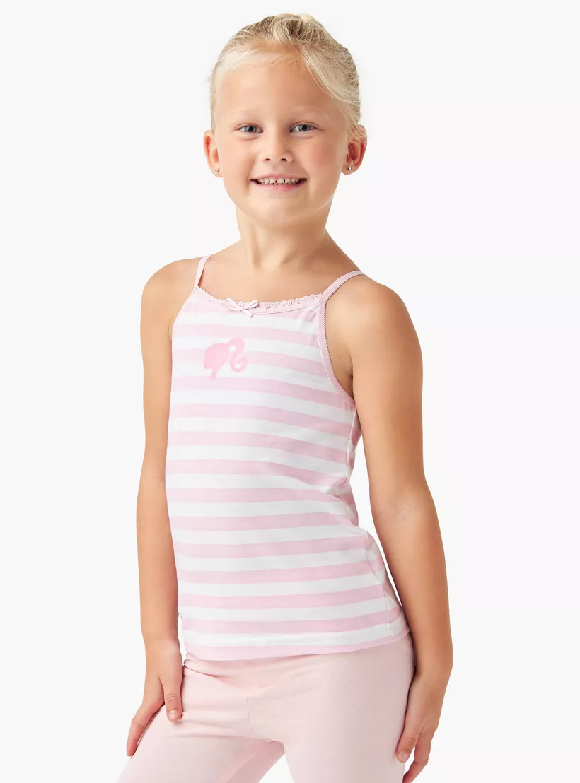 Printed Vest with Bow Accent - Set of 3-4