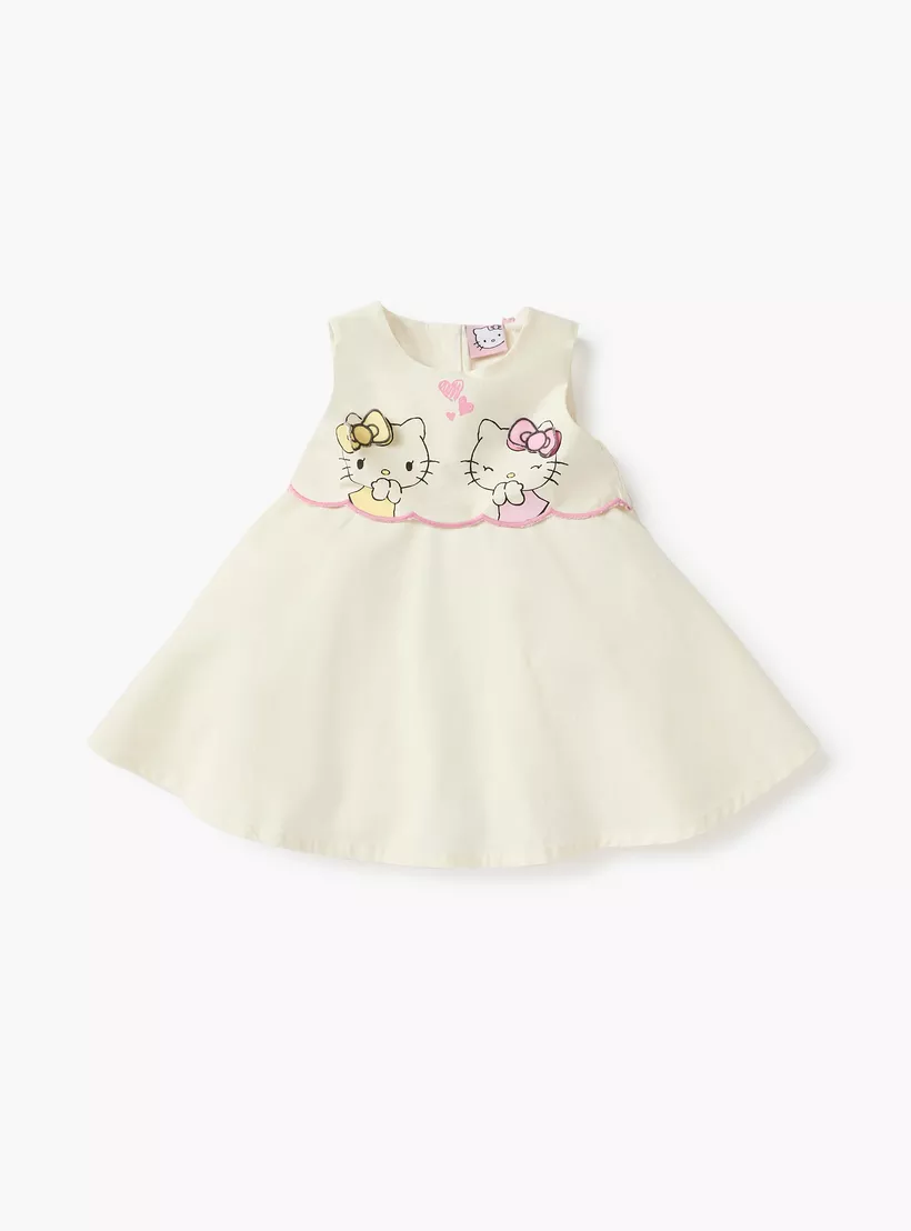 Sanrio Hello Kitty Print Sleeveless Dress with Headband-2