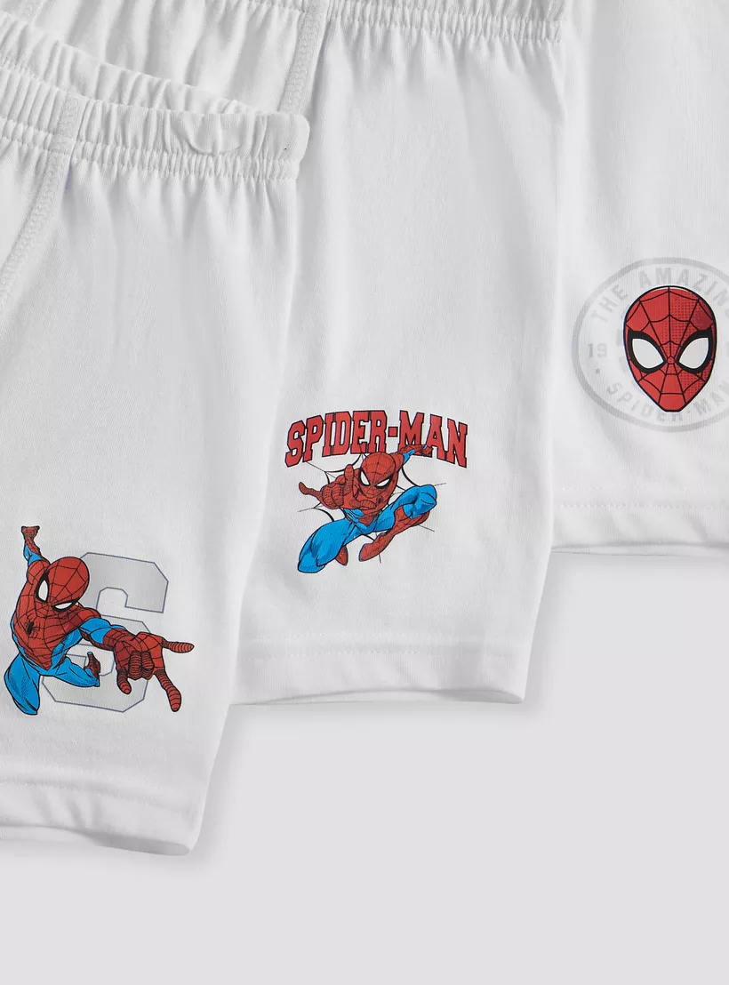 Spider-Man Print Boxers with Elasticated Waistband - Set of 3-4