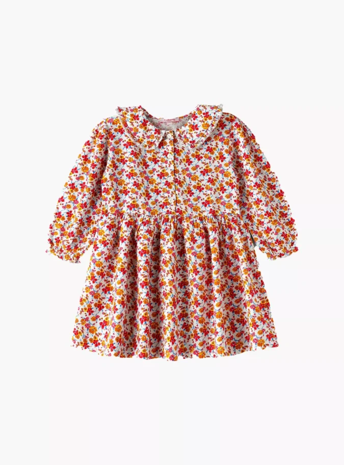 UniqKidz Floral Printed Long Sleeves Dress-1