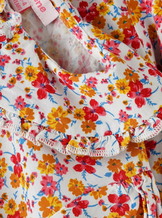 UniqKidz Floral Printed Long Sleeves Dress-4