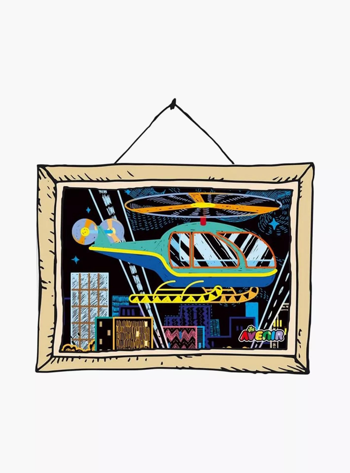 Avenir Scratch Art Kit, Transportation-4