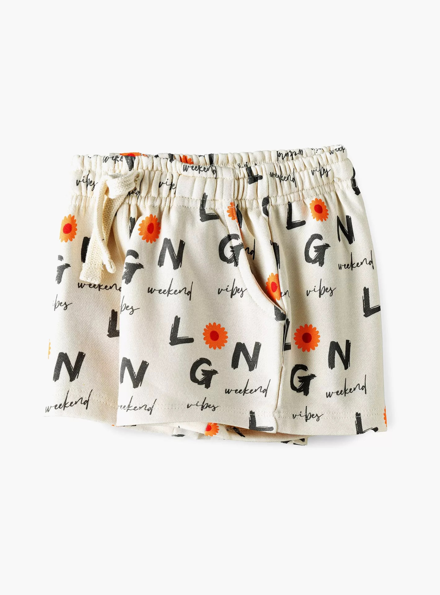 Babyqlo Weekend Vibes Printed Elasticated Shorts-3