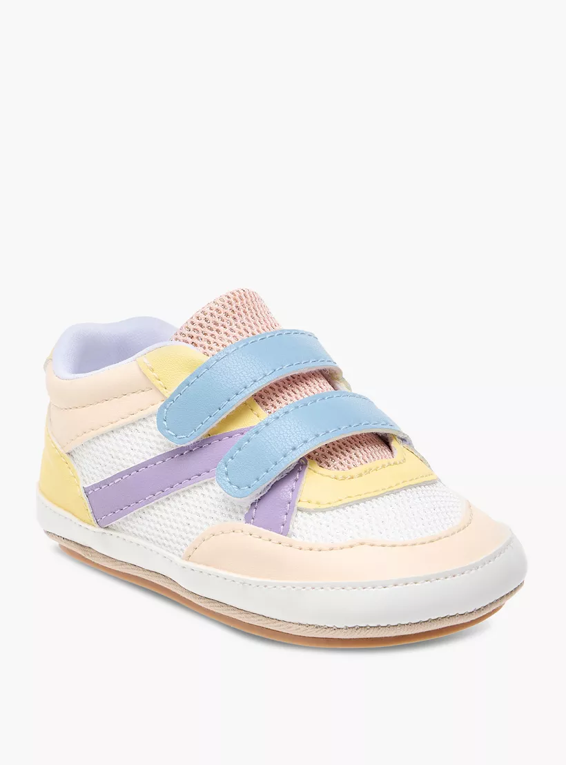 Barefeet Colourblock Shoes with Hook and Loop Closure-2