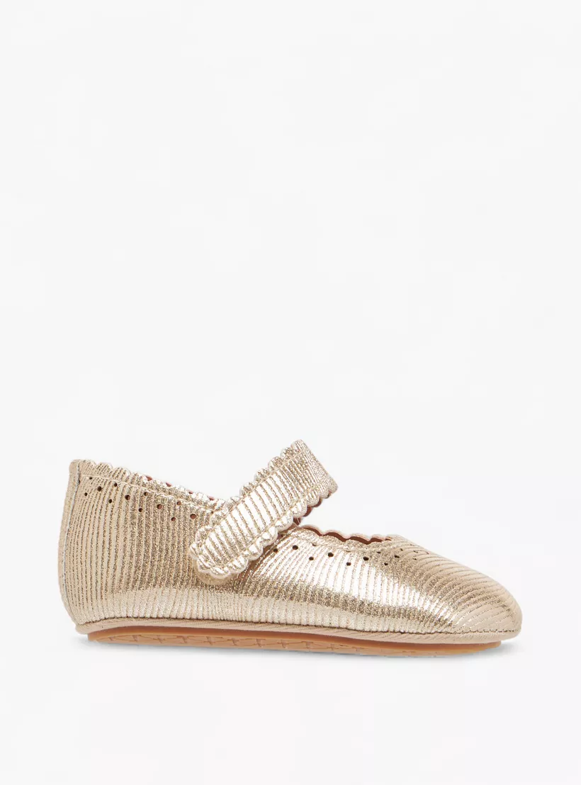 Barefeet Perforated Booties with Hook and Loop Closure-3