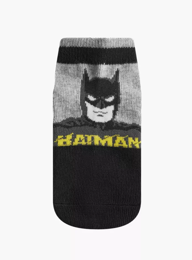 Batman Print Ankle Length Socks - Set of 6-2