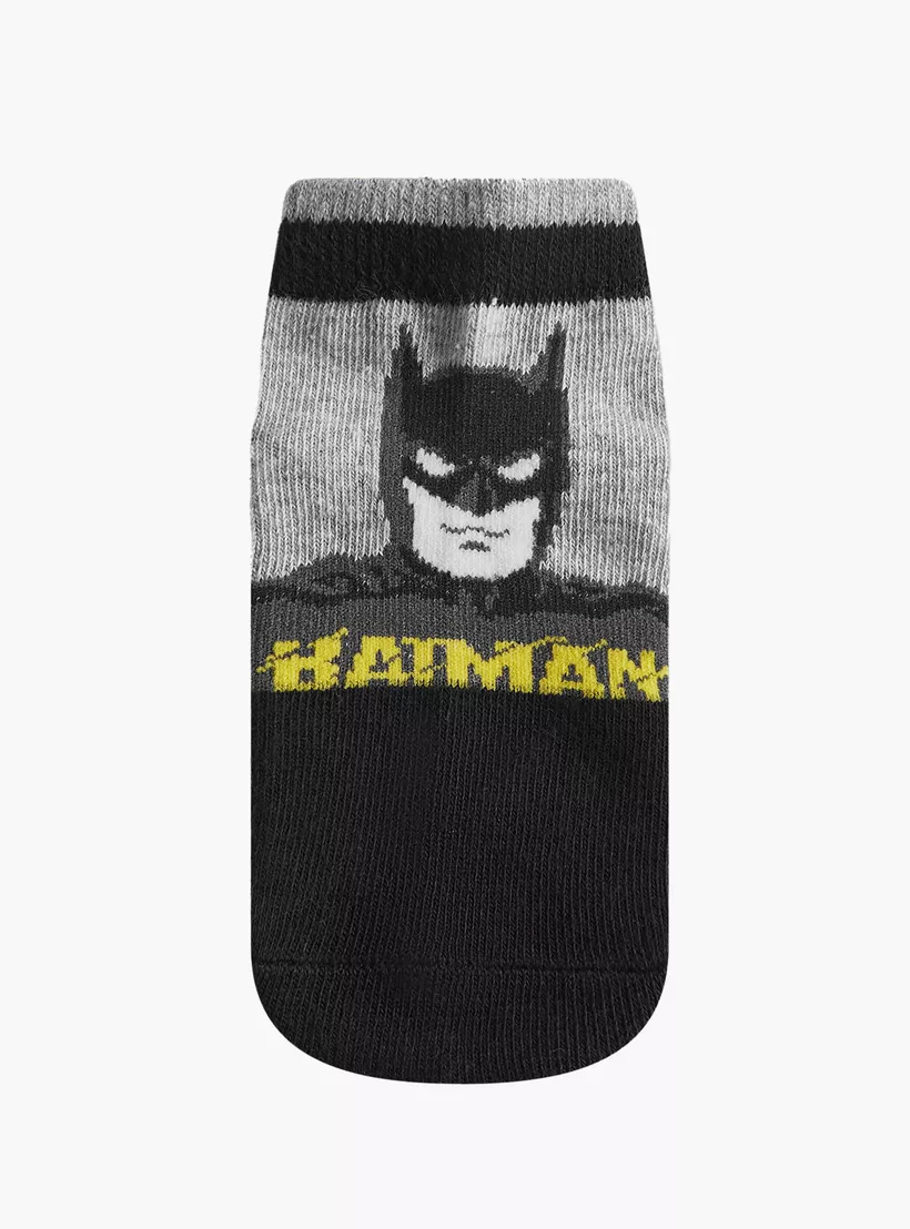 Batman Print Ankle Length Socks - Set of 6-2