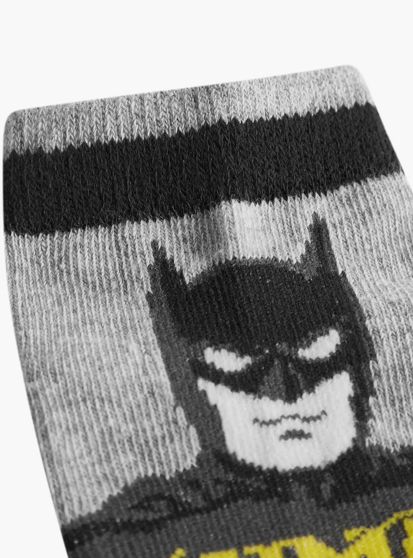 Batman Print Ankle Length Socks - Set of 6-4
