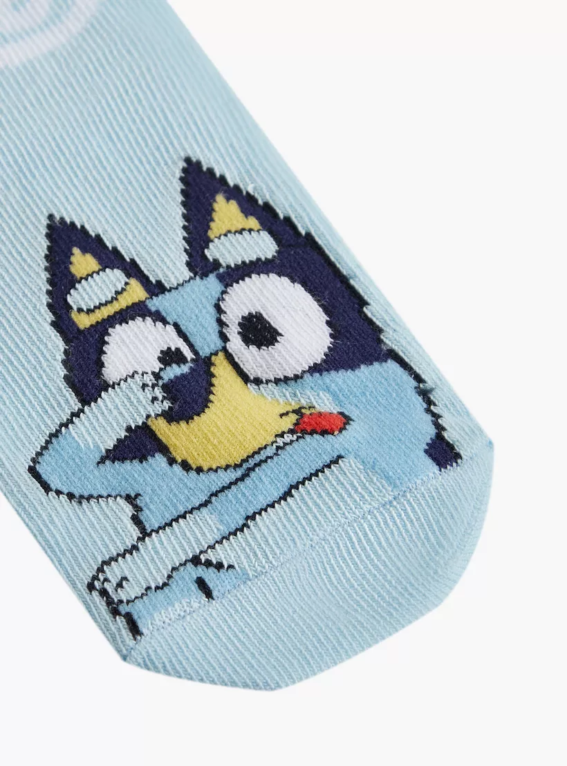 Bluey Print Ankle Length Socks - Set of 3-3