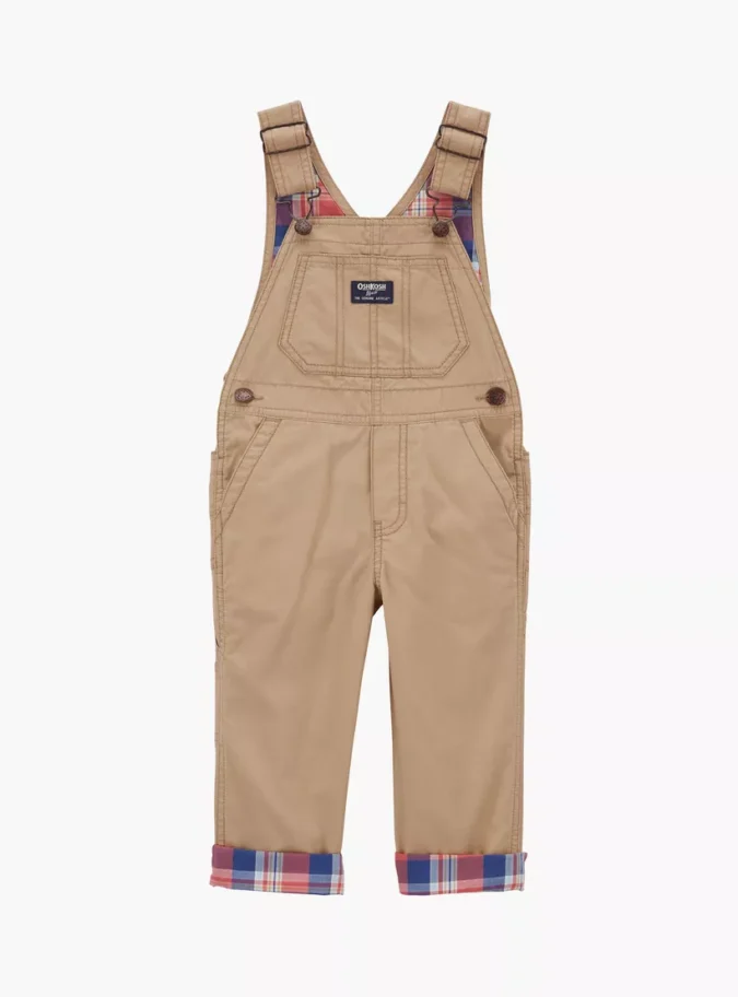 Carter's Solid Sleeveless Dungaree-1