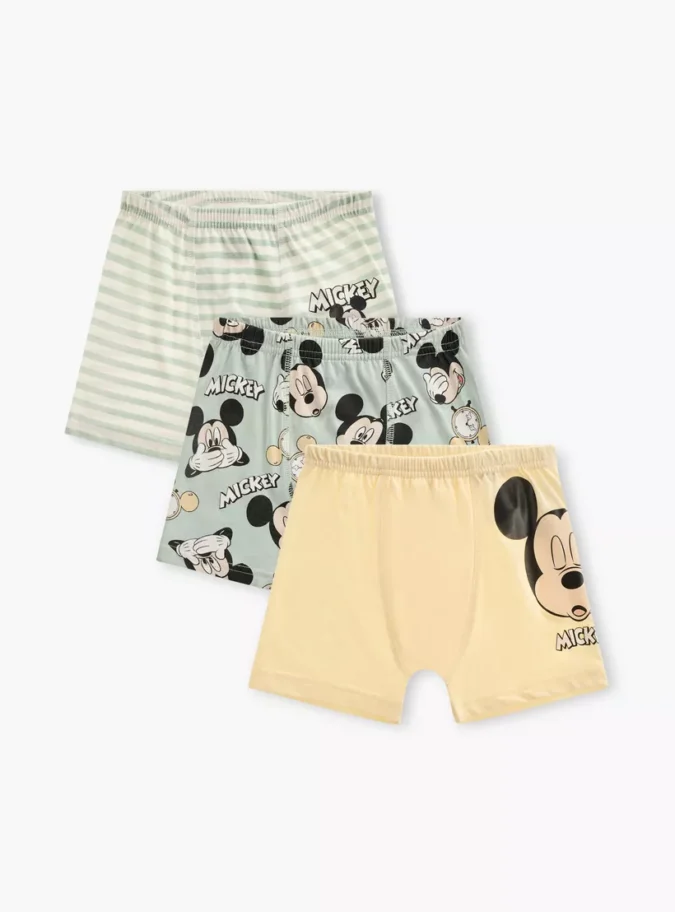 Disney Mickey Mouse Print Boxer Briefs - Set of 3-1
