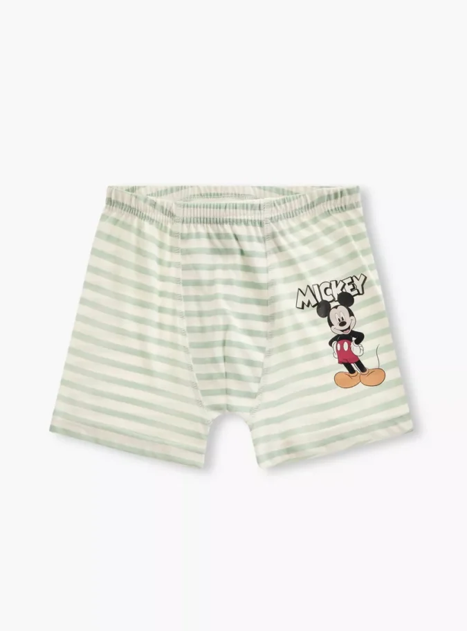 Disney Mickey Mouse Print Boxer Briefs - Set of 3-4