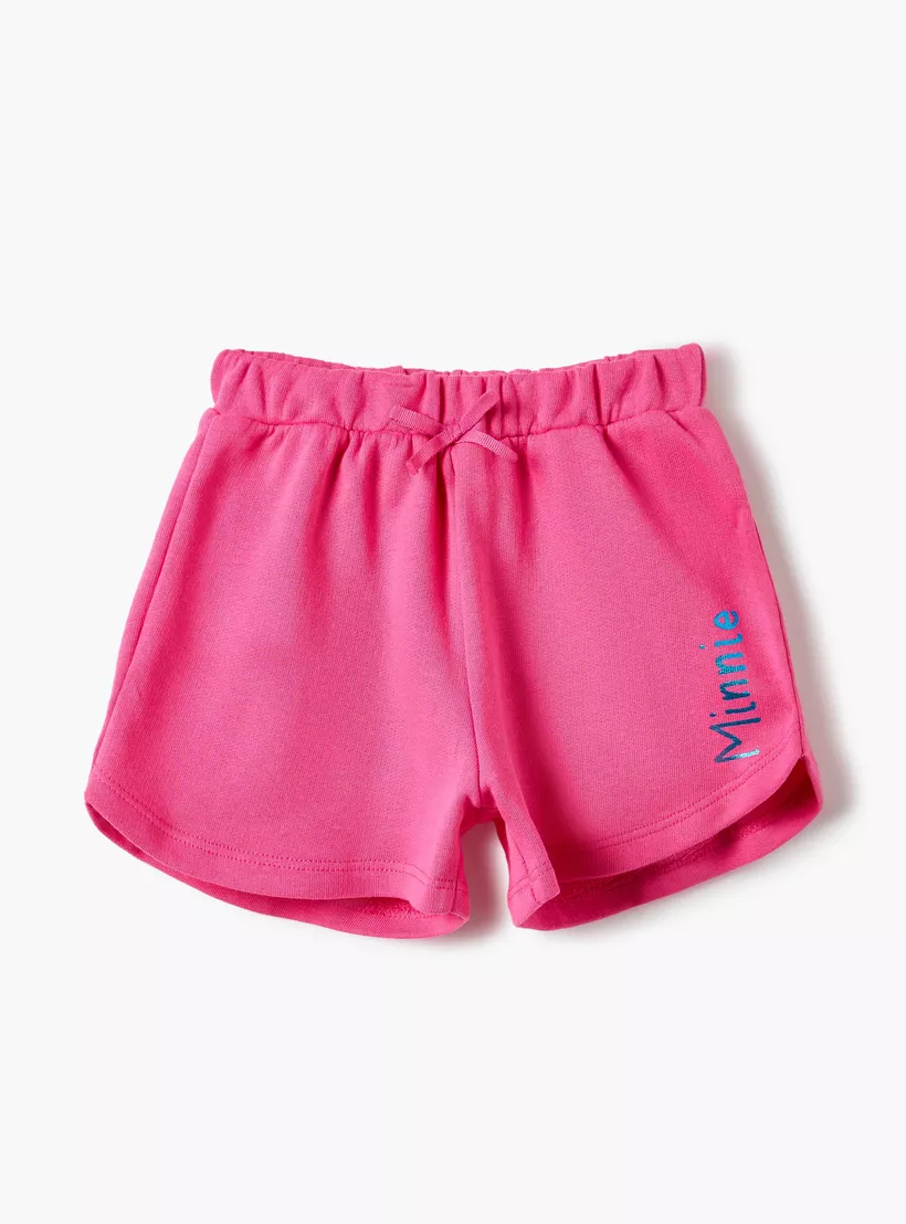 Disney Minnie Mouse Print Shorts with Elasticated Waistband - Set of 23